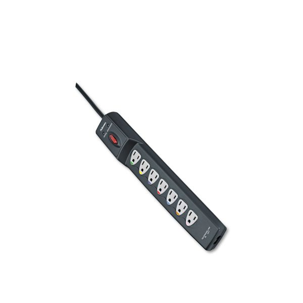 Power Guard Surge Protector, 7 AC Outlets, 12 ft Cord, 1,600 J, Graphite Gray Supply - Image 2
