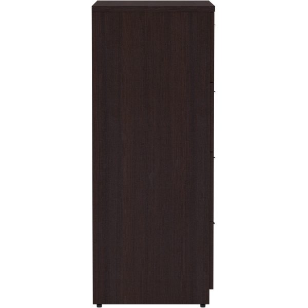 Lorell Essentials Series 4-Drawer Lateral File - 35.5  x 22 54.8  Lateral File, 1  Top - 4 x File Drawer(s) - Finish: Espresso Laminate on Sale - Image 4